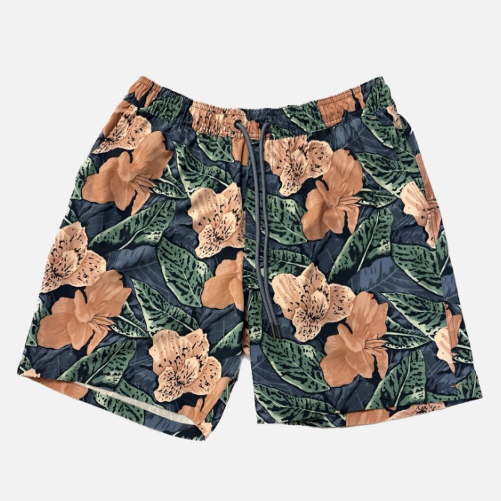 Goodfellow & Co Floral Hawaiian Brief Lined Swim Trunks Size M